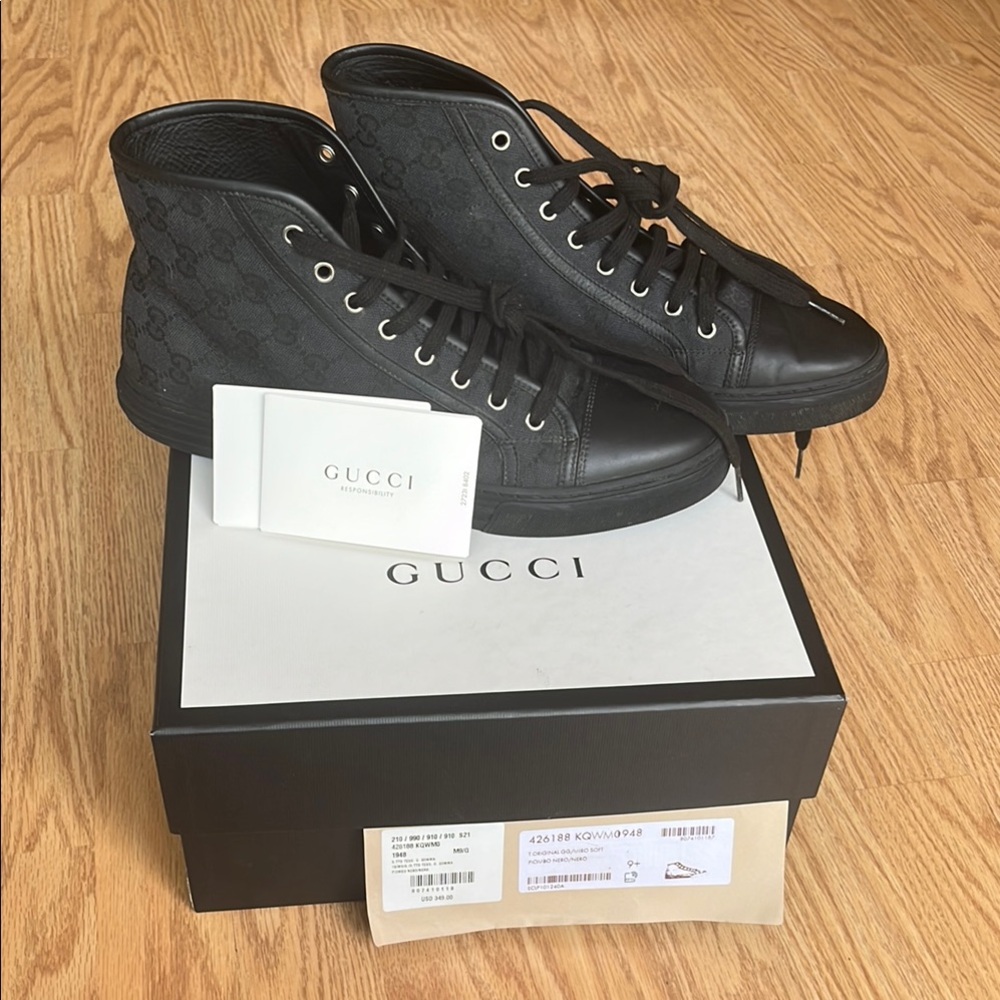 Gucci Men's Black High-Top Sneakers